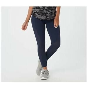ZUDA NEW $62 Z-Move 7/8 Leggings w/ Mixed Mesh Dark Navy PS Petite Small